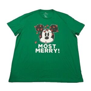 Disney Mickey Mouse Most Merry! Christmas Holiday T-Shirt NWT -‎ Size XXL